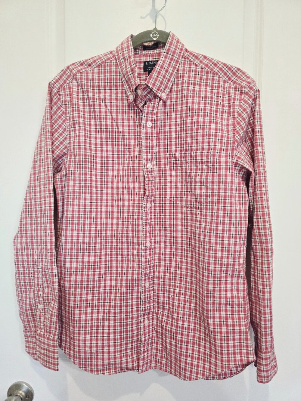 J.Crew Men's Blue Plaid Button-Front Long Sleeve Shirt size M